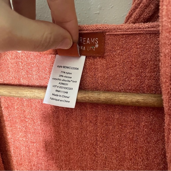 Barefoot Dreams Hooded CozyChic Ultra Lite Oasis Ribbed Cardigan - Picture 6 of 6